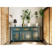 Opium outlet Möbel Kommode Schrank Sideboard blau asiatisch chinesisch
