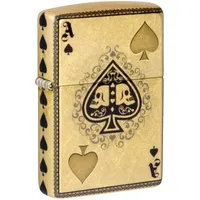 Zippo Ace of Skulls Design 540 Feuerzeug aus getrommeltem