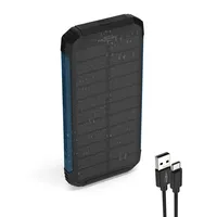 Ansmann Solar Powerbank 10000mAh, Outdoor Ladegerät mit Taschenlampe, &