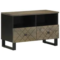 VidaXL TV-Schrank Schwarz 70x33x46 cm Massivholz Mango