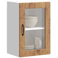 VidaXL Küchen-Hängeschrank mit Glastür Porto Altholz-Optik