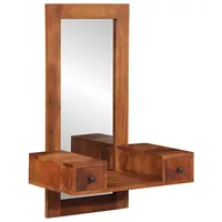VidaXL Wandspiegel mit Schubladen 60x33x90 cm Massivholz Akazie