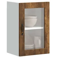 VidaXL Küchen-Hängeschrank mit Glastür Porto Räuchereiche