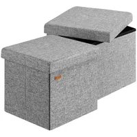CASARIA Sitzhocker 2er-Set Grau
