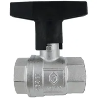 PUTEUS Messing Kugelhahn 1 Zoll DN25 mit ISO-T-Griff