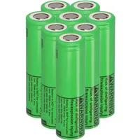 Akkuman 8x LG INR18650-MJ1 3,7V 3500mAh 10A unprotected flat