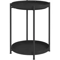 Homcom Beistelltisch Schwarz Stahl 44 x 44 x 56