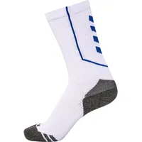 Hummel Unisex Hmlpro Low Training Sock, WHITE/TRUE BLUE, 39-42