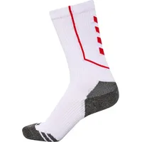 Hummel Hmlpro Low Training Sock, WHITE/TRUE RED, 43-46