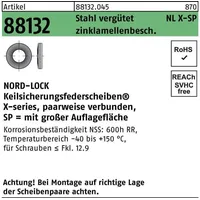 NORD-LOCK X-series Scheiben NLX16sp(16,6 x 30,7x 4,74)flZnnc flZn S