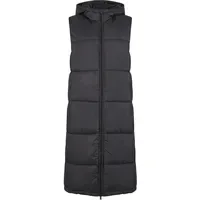 URBAN CLASSICS Long Hooded Puffer Weste Black S
