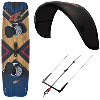 F2 Set Kite Sunset V1 9qm|Kiteboard Air Wood 142cm