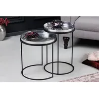 Riess-Ambiente Beistelltisch ELEMENTS - 2er Set 55cm silber Hammerschlag