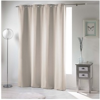 Dynamic24 Vorhang 135x240cm beige blickdicht