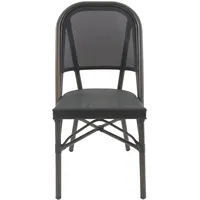 Essentials Paris Bistrostuhl Textil – Wenge-Schwarz Mesh