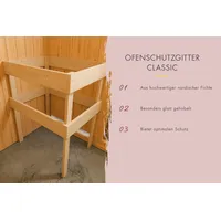 Karibu Saunahaus KARIBU, beige (naturbelassen), Saunaofen, externe Steuerung, 9