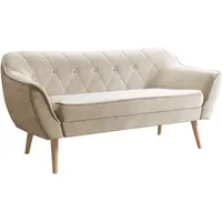 Mirjan24 Sofa, Beige, Textil, Kiefer, 2-Sitzer, Rechteckig, 140x75x74 cm,