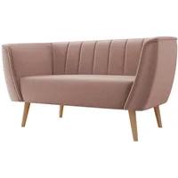 Mirjan24 Sofa, Rosa, Textil, Kiefer, 2-Sitzer, Rechteckig, 142x75x74 cm,