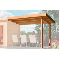 Karibu Anbaudach, BxT: 333x262 cm, für 38 mm Flachdach-Saunahäuser