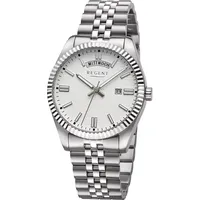 REGENT Herrenuhr Stahl/Silberfarben
