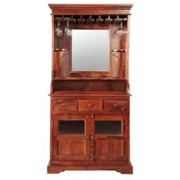 Massivmoebel24 Bar Akazie 97x52x193 nougat lackiert OXFORD #443 |
