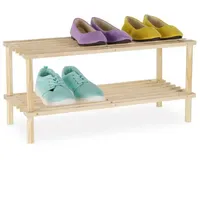 Relaxdays Schuhregal 26 x 29,5 x 63 cm braun
