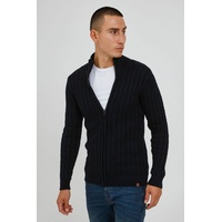 Indicode Strickjacke IDPaulomo 35549MM Grobstrick Zip-Jacke in Schwarz |