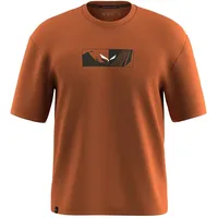 Salewa Eagle Hybrid Loose Kurzarm-t-shirt - Bombay Brown -