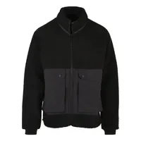 URBAN CLASSICS Short Raglan Sherpa Jacke Black M