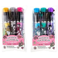 Trendhaus 959454 Tattoo Studio Gelstifte Glitzer 3er-Set, sortiert