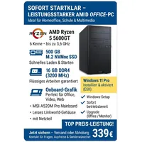 AMD Office PC AMD Ryzen 5 5600G 3,9 GHz