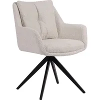 SIT Möbel SIT Armlehnstuhl, Bouclé, mit 360° Drehfunktion, schwarz-weiß