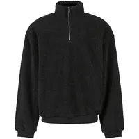 URBAN CLASSICS Oversized Teddy Halbzippullover Black XL