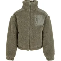 URBAN CLASSICS Sherpa Mix Jacke Pale Green 158-164 cm