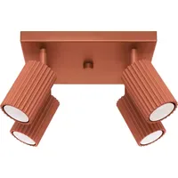 Sollux KARBON 4 4xGU10 rot Ocker Aluminium 25x25x17cm