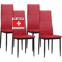 Albatros Esszimmerstuhl Milano Kunstleder rot 4er Set