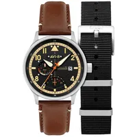 Avi-8 AV-4101-0B Herrenuhr Hawker Hurricane McKellar Dual Time 44mm