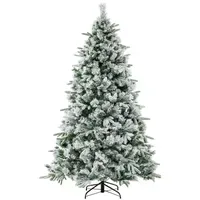 Costway Künstlicher Weihnachtsbaum mit 260 warmweißen LED-Lichtern Weiß 180