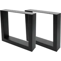 Mendler 2er-Set Tischbein HWC-H33, für Couchtisch Sitzbank Tischgestell Tischkufe,