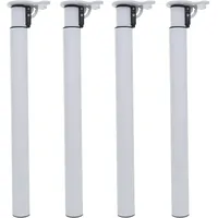 Mendler 4er-Set Tischbein HWC-H35 für Schreibtisch Tischfuß klappbar Drehmechanismus
