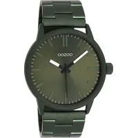Oozoo grün (grün, grün), Armbanduhren, Herren, Armbanduhr, Herrenuhr Edelstahlarmband,