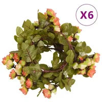 VidaXL Weihnachtskränze Blumen 6 Stk. Sonnenuntargang 215 cm