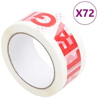 VidaXL Paketklebeband 72 Stk. FRAGILE Aufdruck Weiß 48 mm