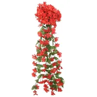 VidaXL Künstliche Blumengirlanden 3 Stk. Rot 85 cm