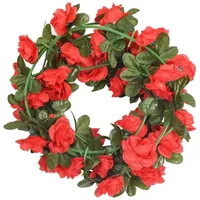 VidaXL Weihnachtskränze Blumen 6 Stk. Rot 240 cm