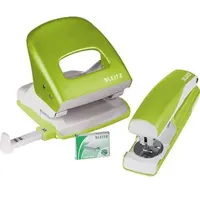 Leitz Heftgerät | Locher-Set NeXXt WOW grün metallic, Bürolocher