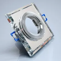 Maxkomfort GmbH 10x MAXKOMFORT Glas Einbaustrahler IP20 Einbauspot Eckig