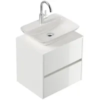 Magnolia home Badmöbel Taifun 60cm mit modernem Aufsatzwaschbecken weiß