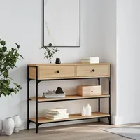 VidaXL Konsolentisch Sonoma-Eiche 100x25x75 cm Holzwerkstoff