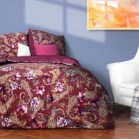 FLEURESSE Mako-Satin Bettwäsche Bed Art S Portsmouth rot